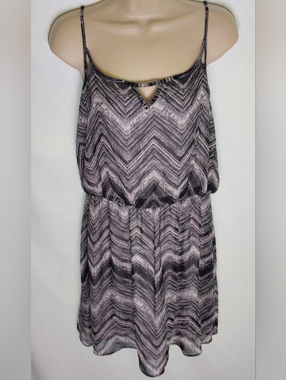 Guess Black & White Printed Spaghetti Strap Top